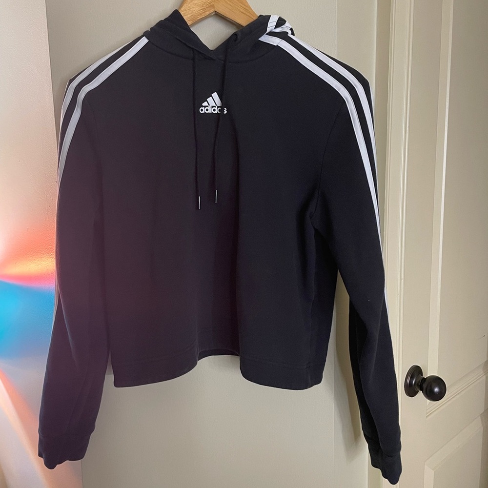 Adidas Adicolor 3-Stripes Short Hoodie